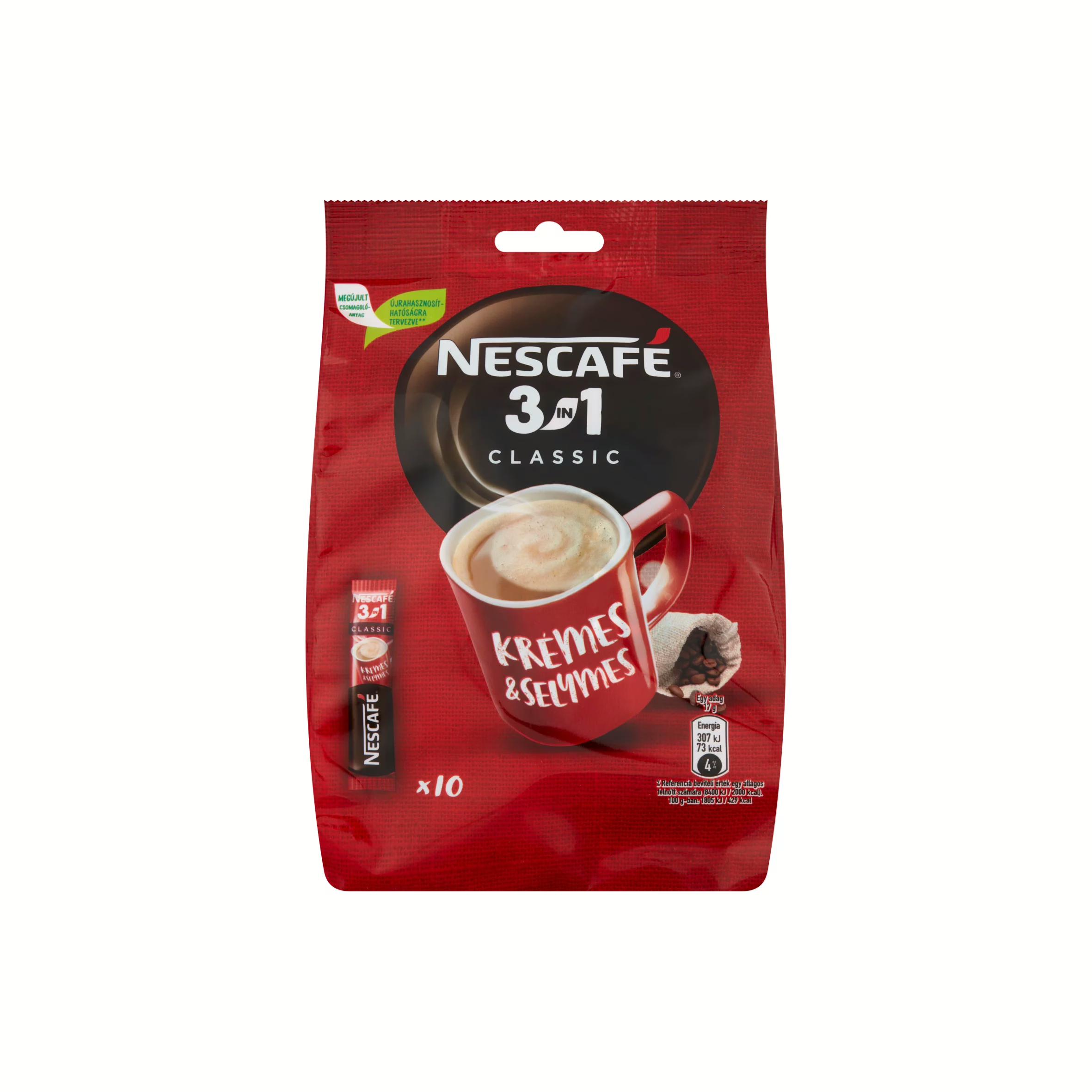 Nescafé 3in1 Strong oldódó kávé 10x17g