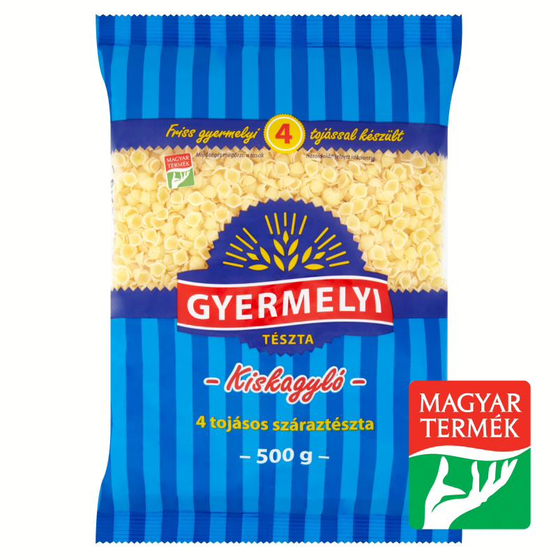 Gyermelyi kiskagyló száraztészta 500g