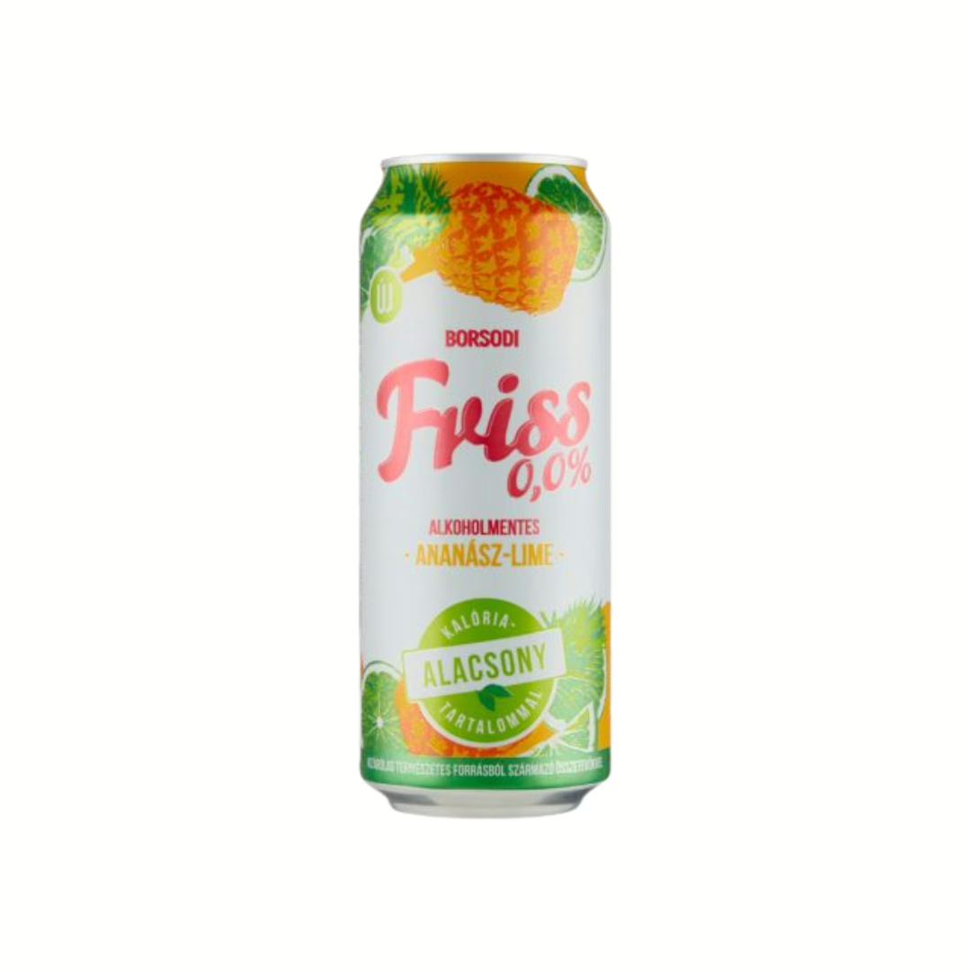 Borsodi Friss Ananász-Lime 0% 0.5l