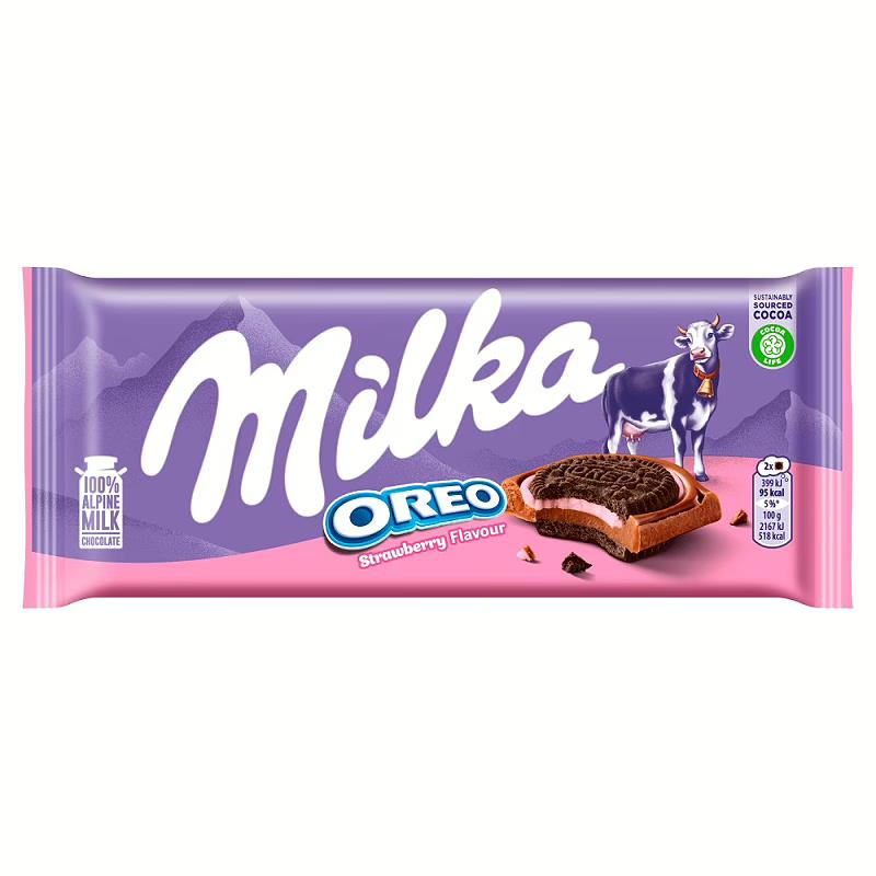 Milka Oreo Strawberry eper 92g