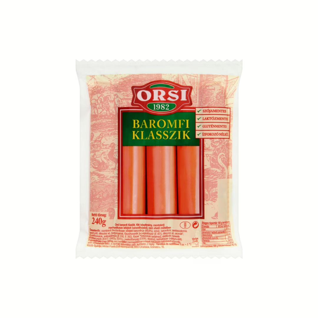 Orsi Baromfi klasszik virsli 240g