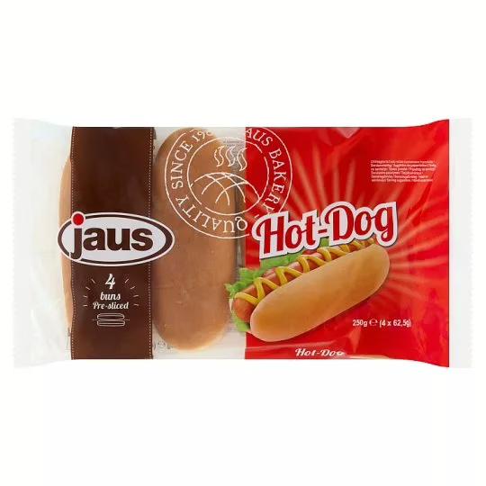 Jaus Hot Dog kifli 4db-os 250g