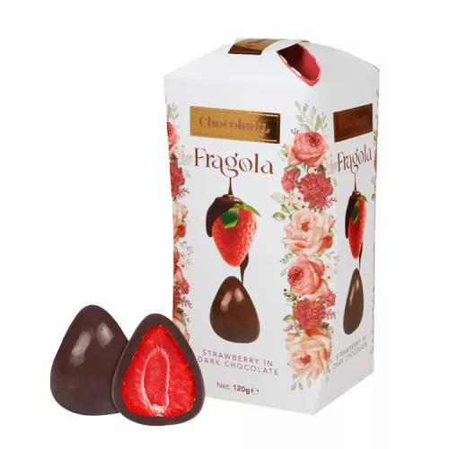 Chocolady Fragola étcsokis eper 120g