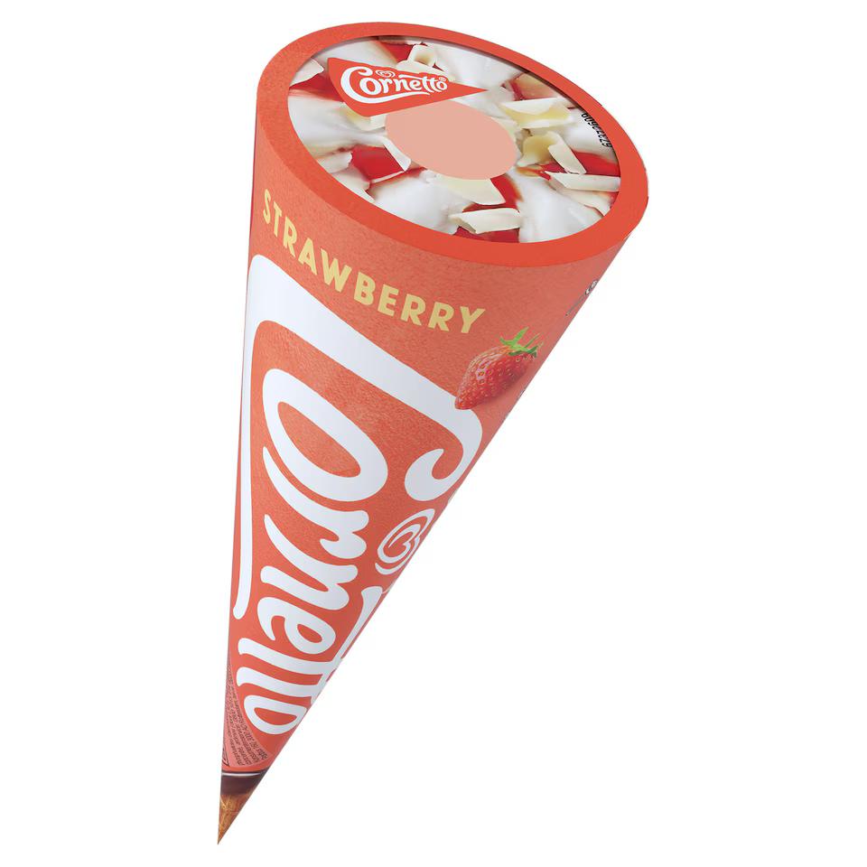Cornetto tölcséres epres jégkrém 125ml
