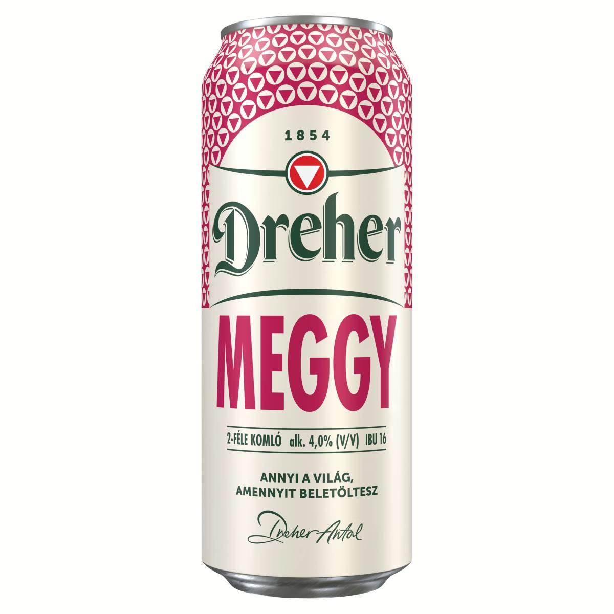 Dreher Meggy világos sör 4% 0.5l doboz