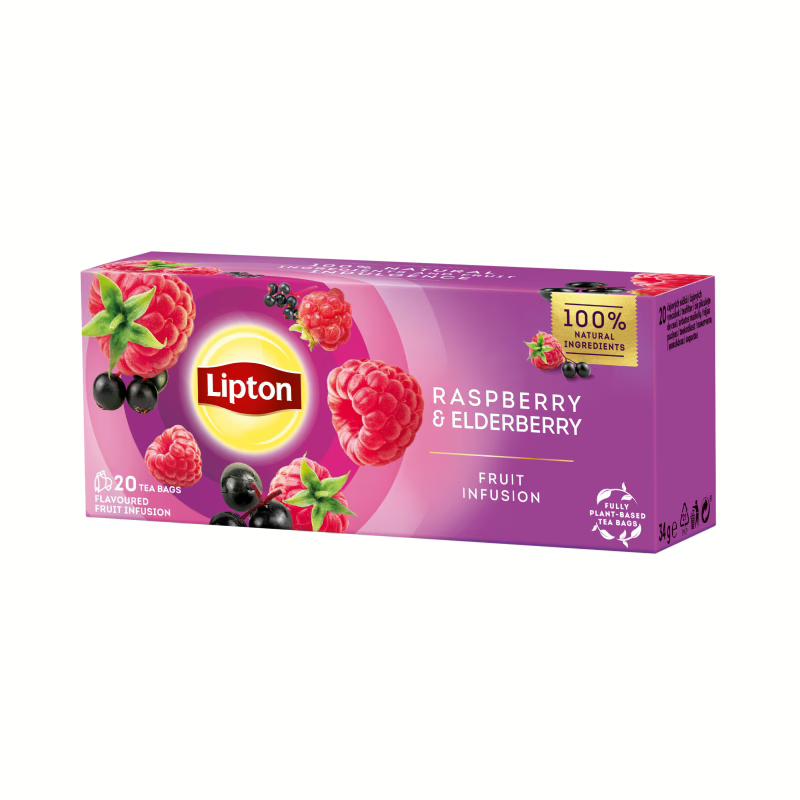 Lipton filteres tea málna-bodza 20*1.6g