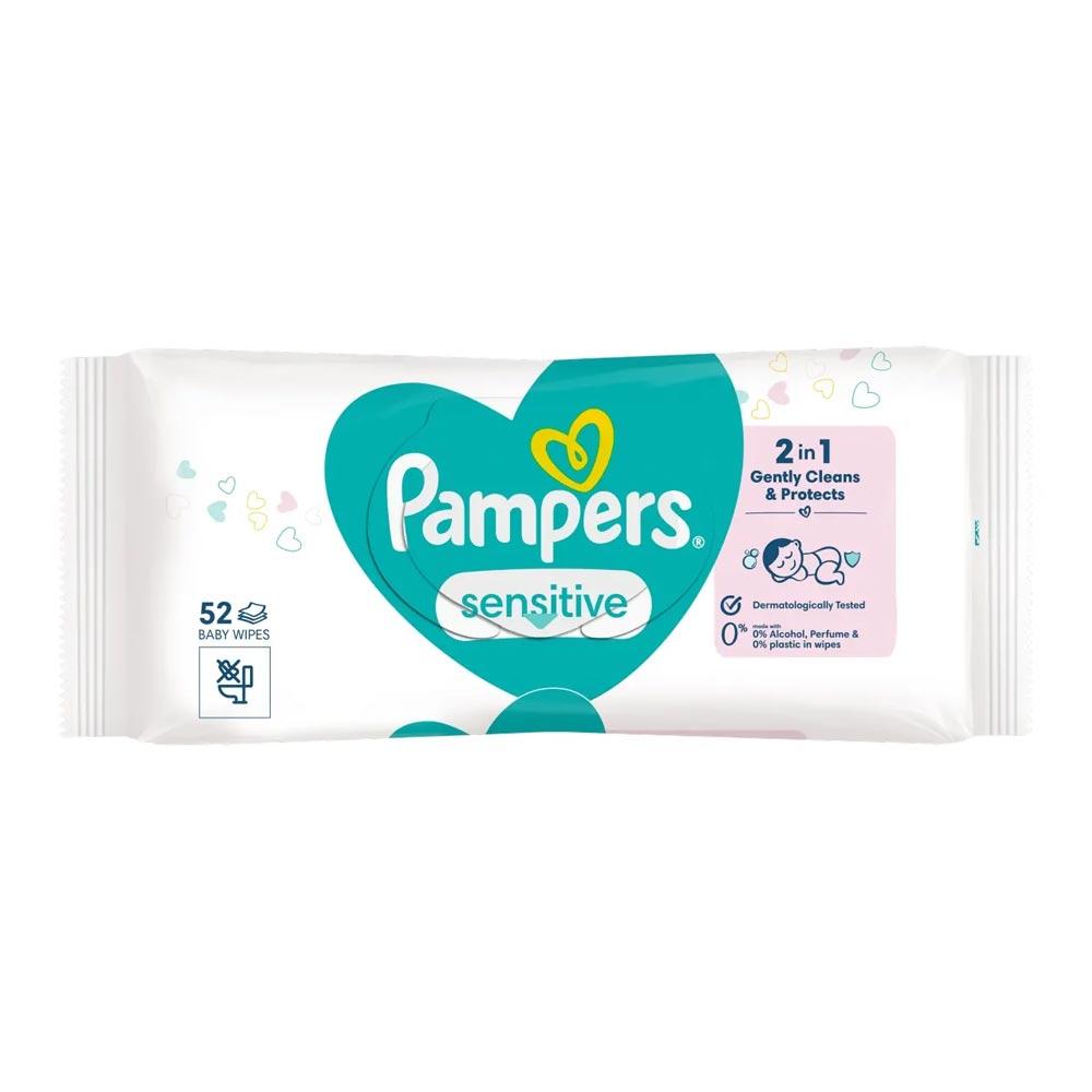 Pampers törlőkendő sensitive 52db
