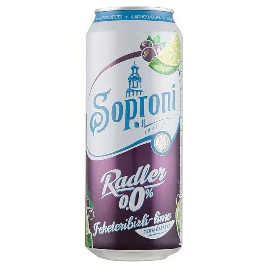 Soproni Radler Feketribizli 0% 0.5l dob.