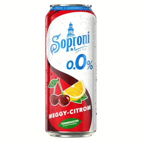 Soproni Radler Meggy-Citrom 0% 0.5l dob.