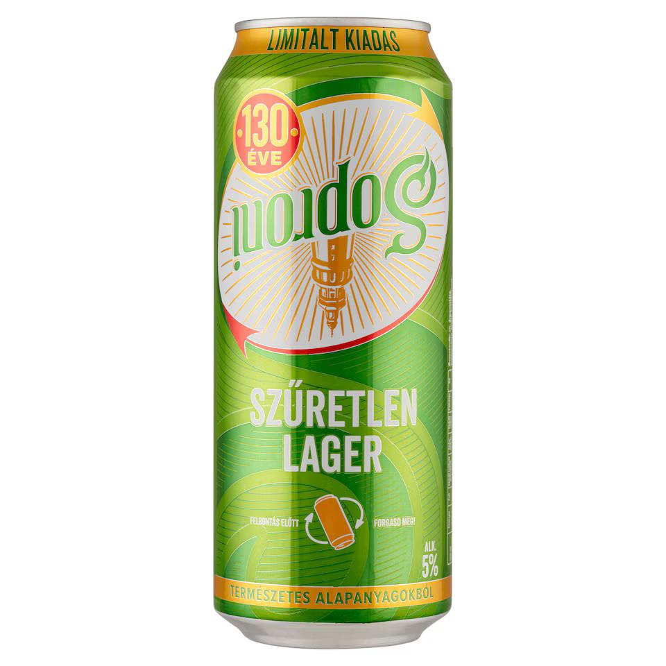 Soproni Szűretlen Lager 5% 0.5l