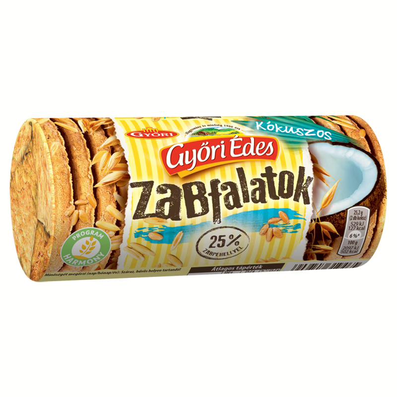 Győri Édes Zabfalatok Kókuszos 215g