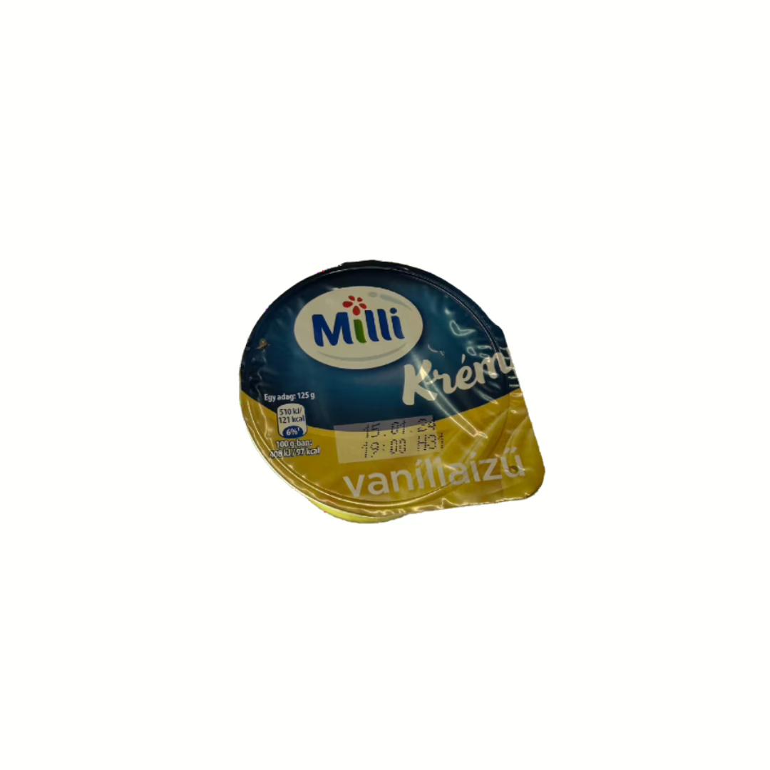 Milli Vaníliás krémpuding darabra 125g