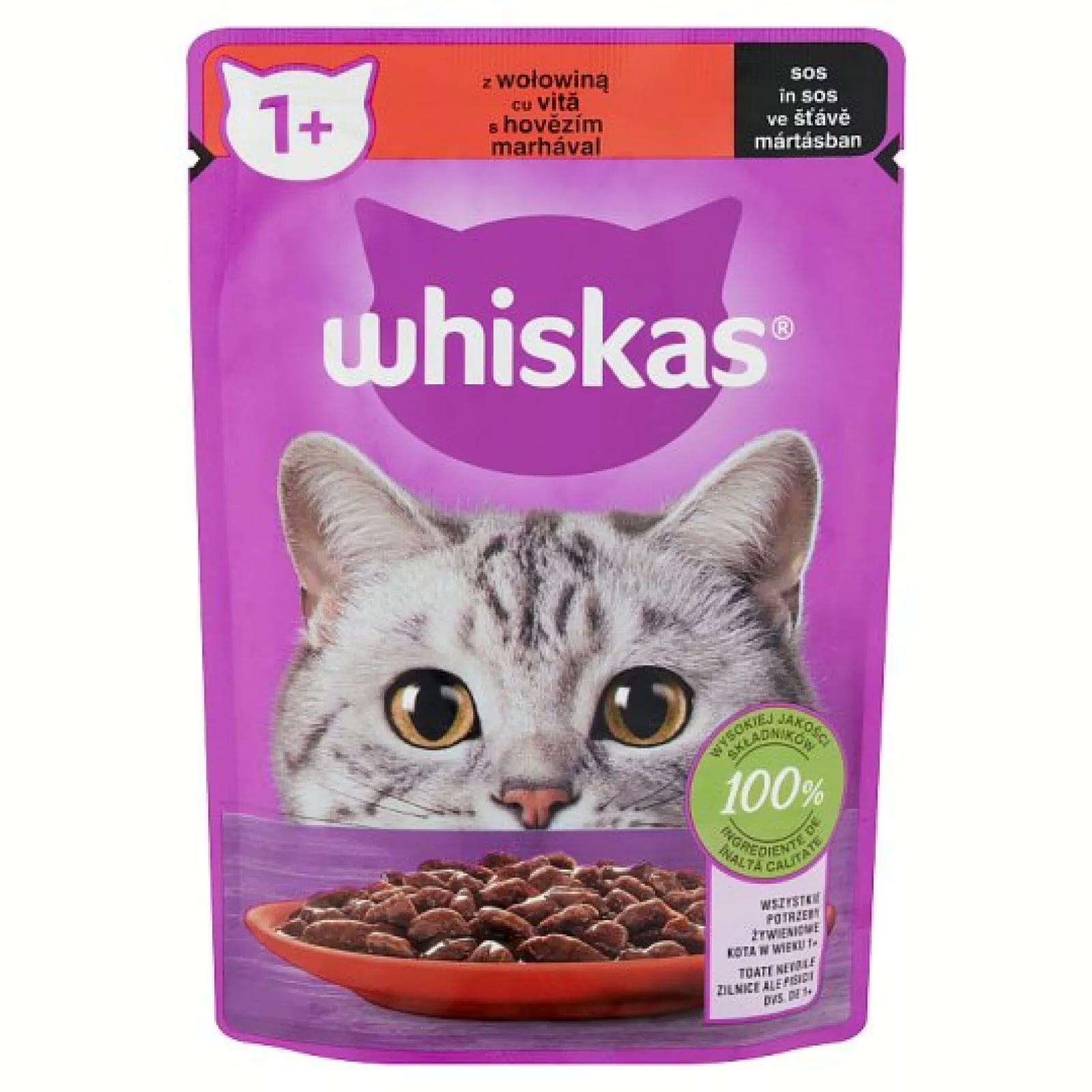 Whiskas Alutasakos eledel Marha 85g